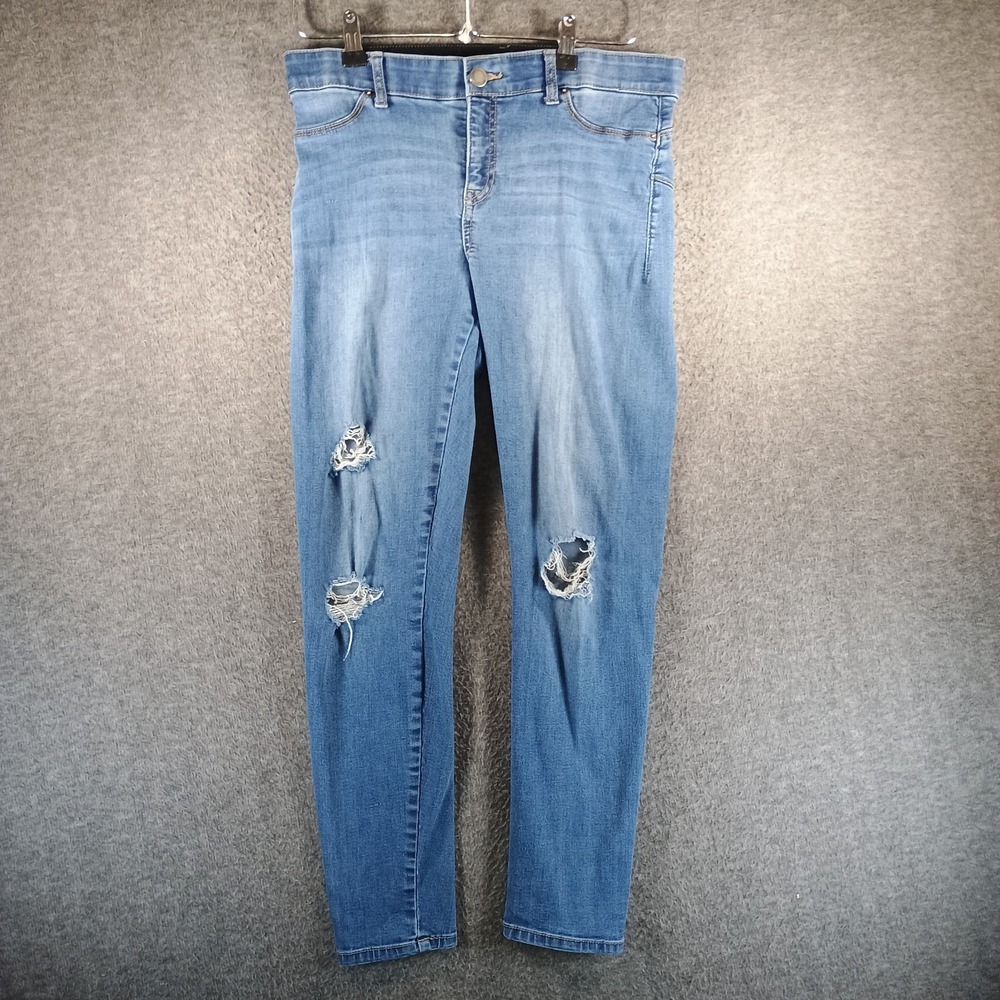 Juicy Couture Jeans Women 10 Skinny‎ Distressed Elastic Waistline For Comfort